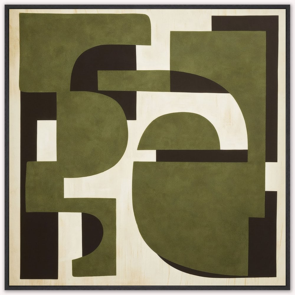 Matcha Haze 2 Framed Canvas Art
