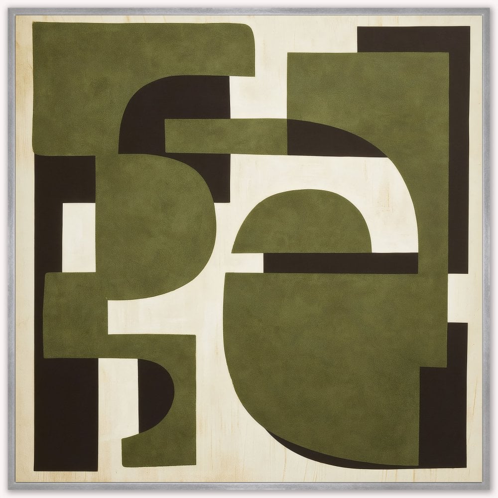 Matcha Haze 2 Framed Canvas Art