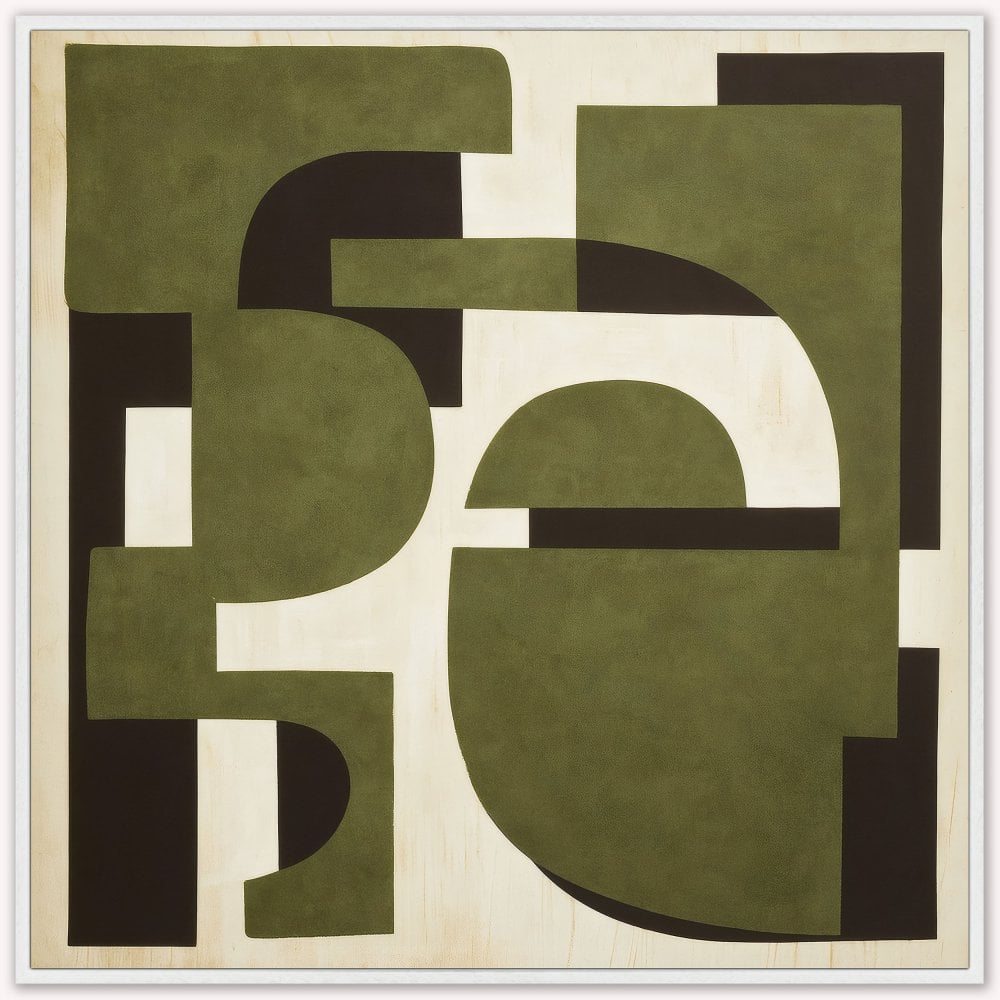 Matcha Haze 2 Framed Canvas Art