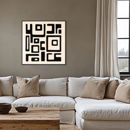 Neutral Rhythm Framed Canvas Art