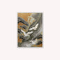 Neutral River Crane 1 Velvet Canvas Art