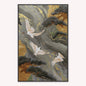 Neutral River Crane 2 Velvet Canvas Art