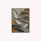 Neutral River Crane 2 Velvet Canvas Art