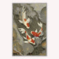 Neutral River Koi 1 Velvet Canvas Art