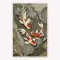 Neutral River Koi 1 Velvet Canvas Art