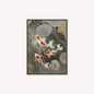 Neutral River Koi 2 Velvet Canvas Art