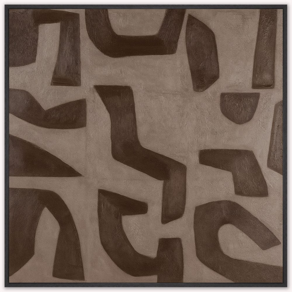 Sands of Cocoa Framed Canvas Art