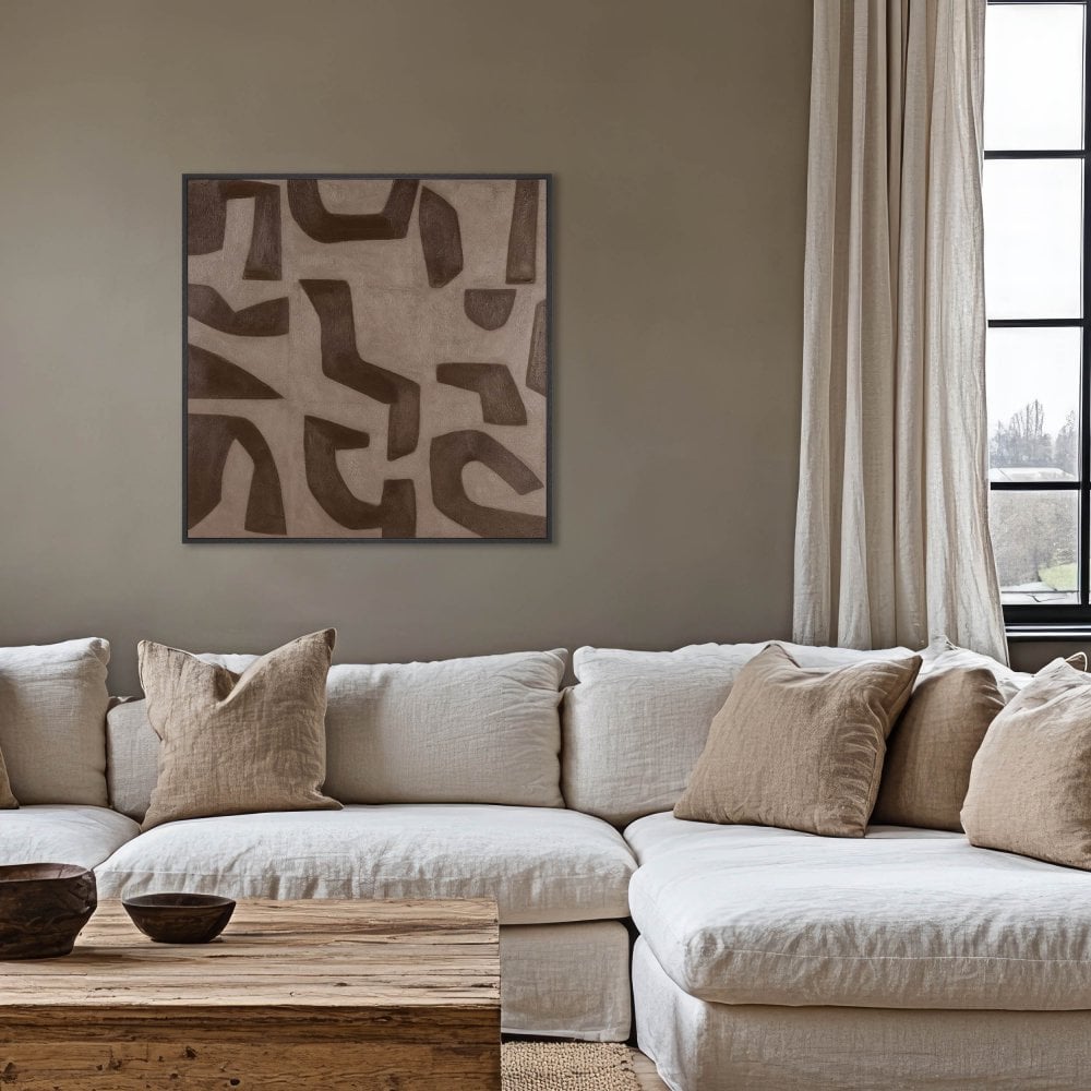 Sands of Cocoa Framed Canvas Art
