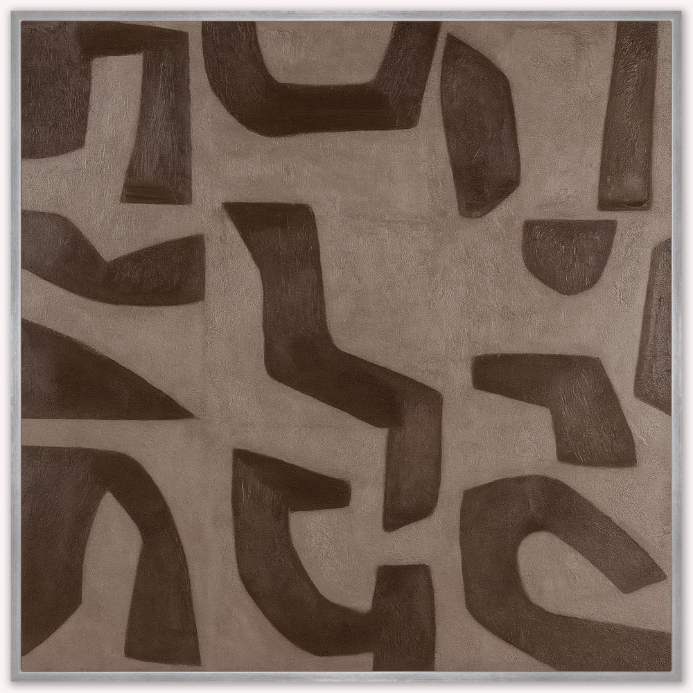 Sands of Cocoa Framed Canvas Art