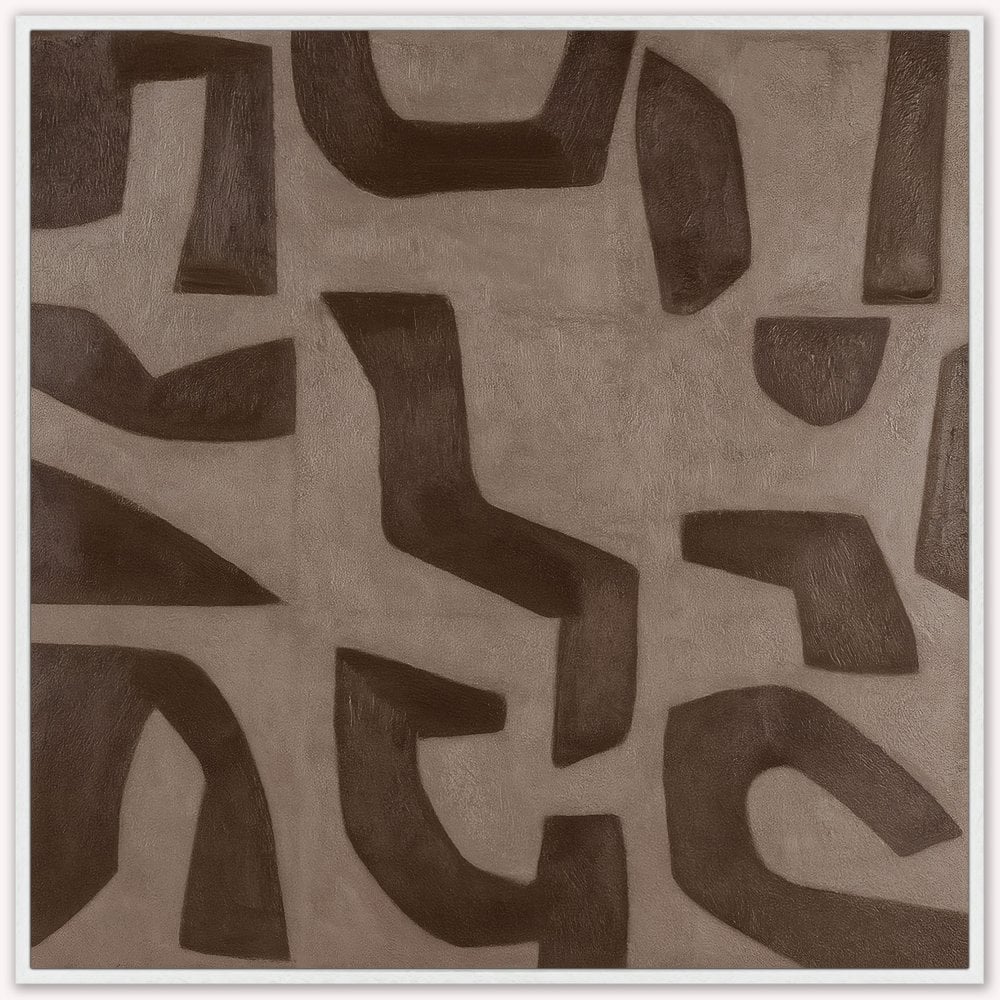 Sands of Cocoa Framed Canvas Art