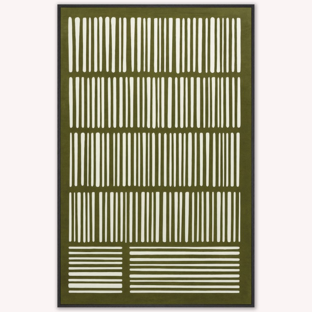 Woven Earth Matcha Velvet Canvas Art