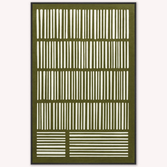 Woven Earth Matcha Velvet Canvas Art
