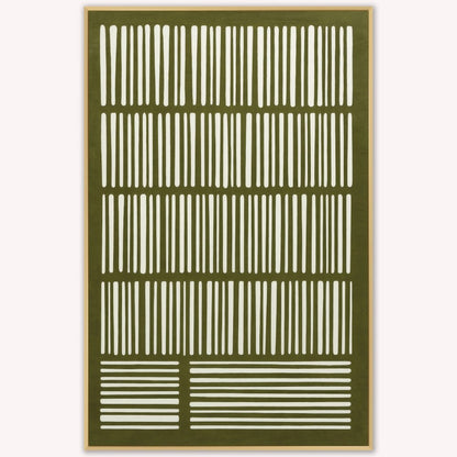 Woven Earth Matcha Velvet Canvas Art