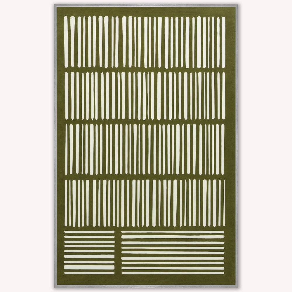 Woven Earth Matcha Velvet Canvas Art