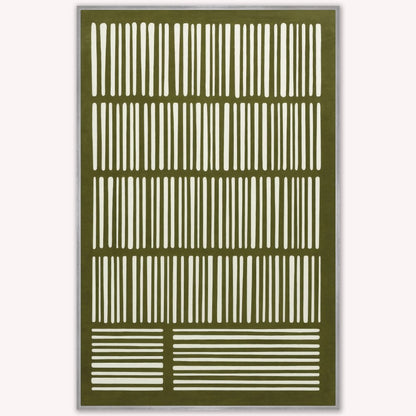 Woven Earth Matcha Velvet Canvas Art