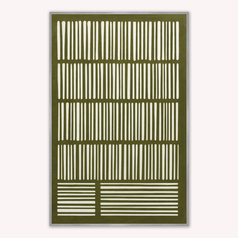 Woven Earth Matcha Velvet Canvas Art