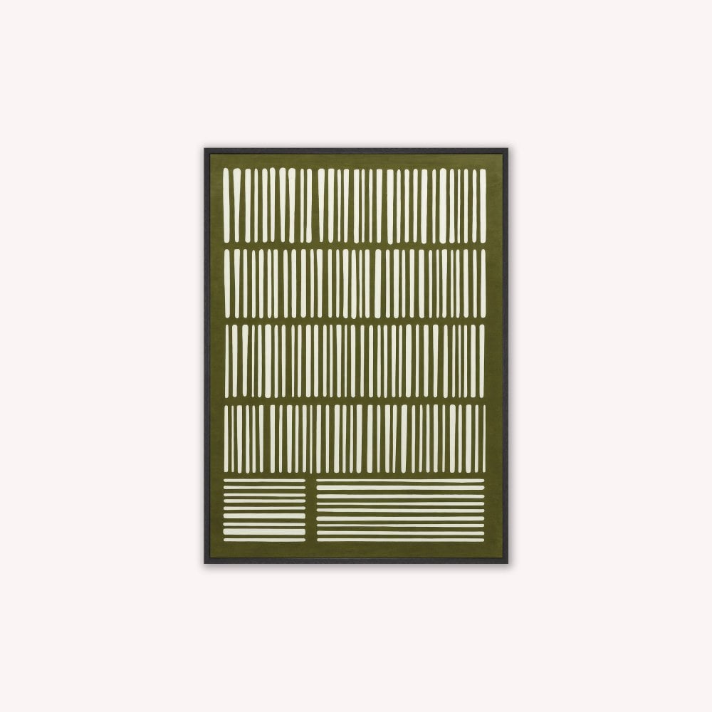 Woven Earth Matcha Velvet Canvas Art