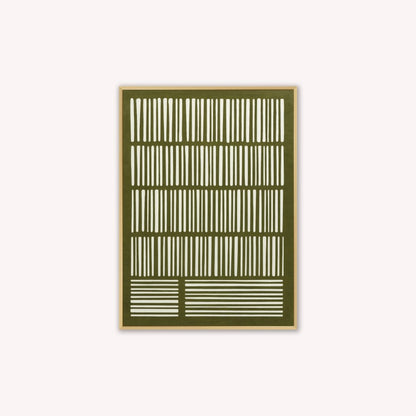 Woven Earth Matcha Velvet Canvas Art