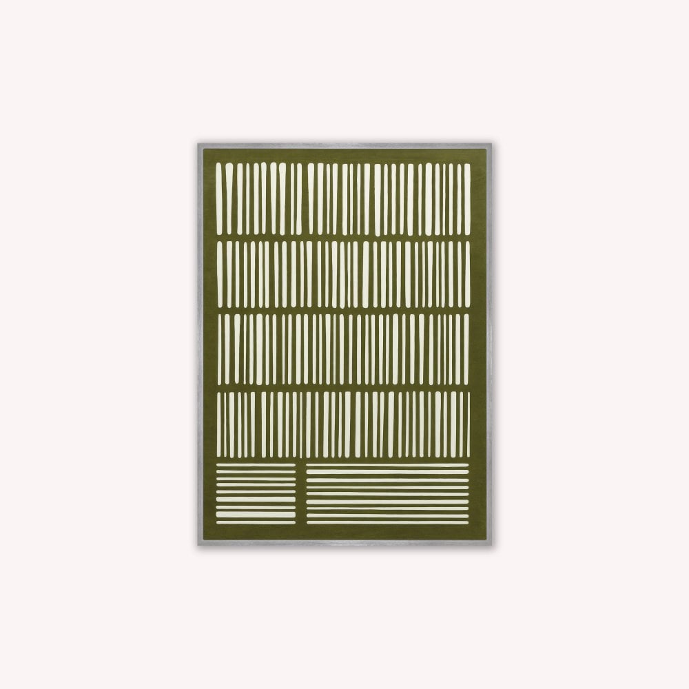 Woven Earth Matcha Velvet Canvas Art