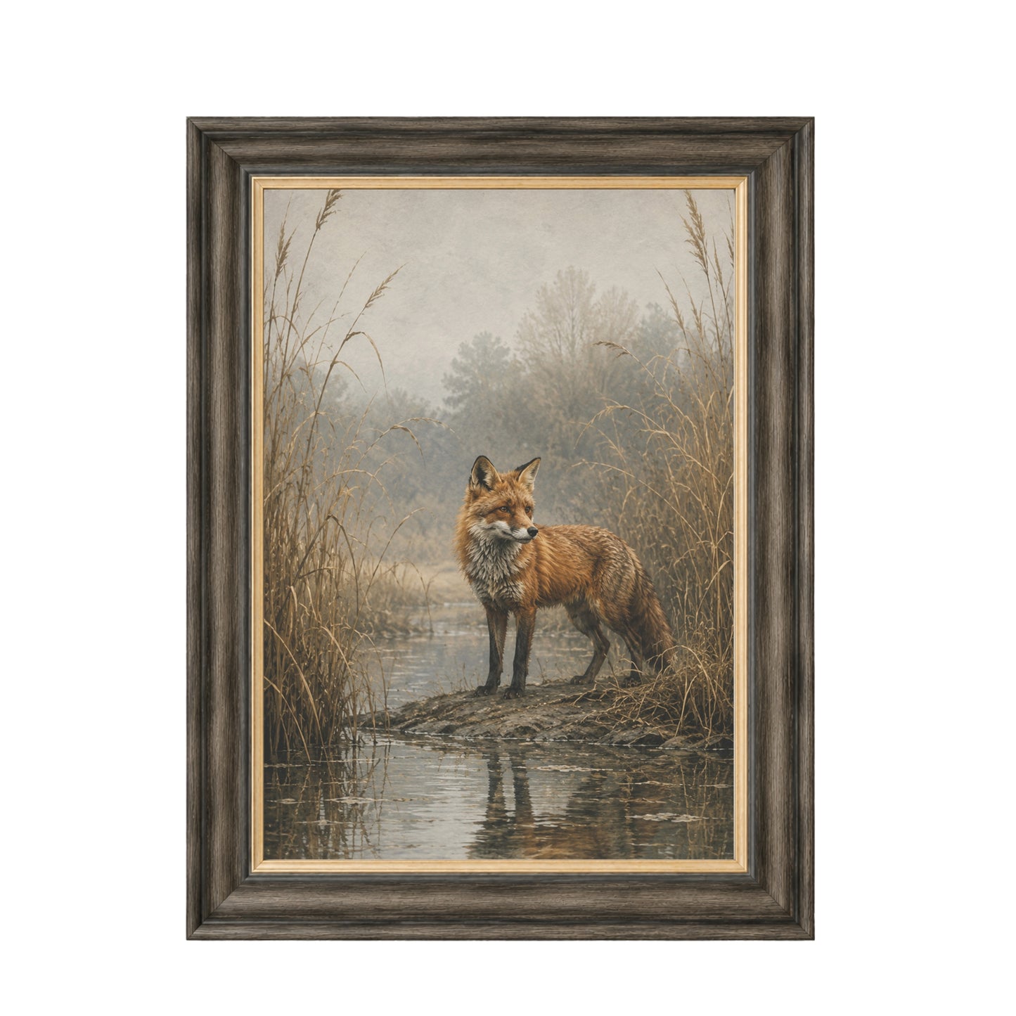 Moorland Fox Framed Wall Art