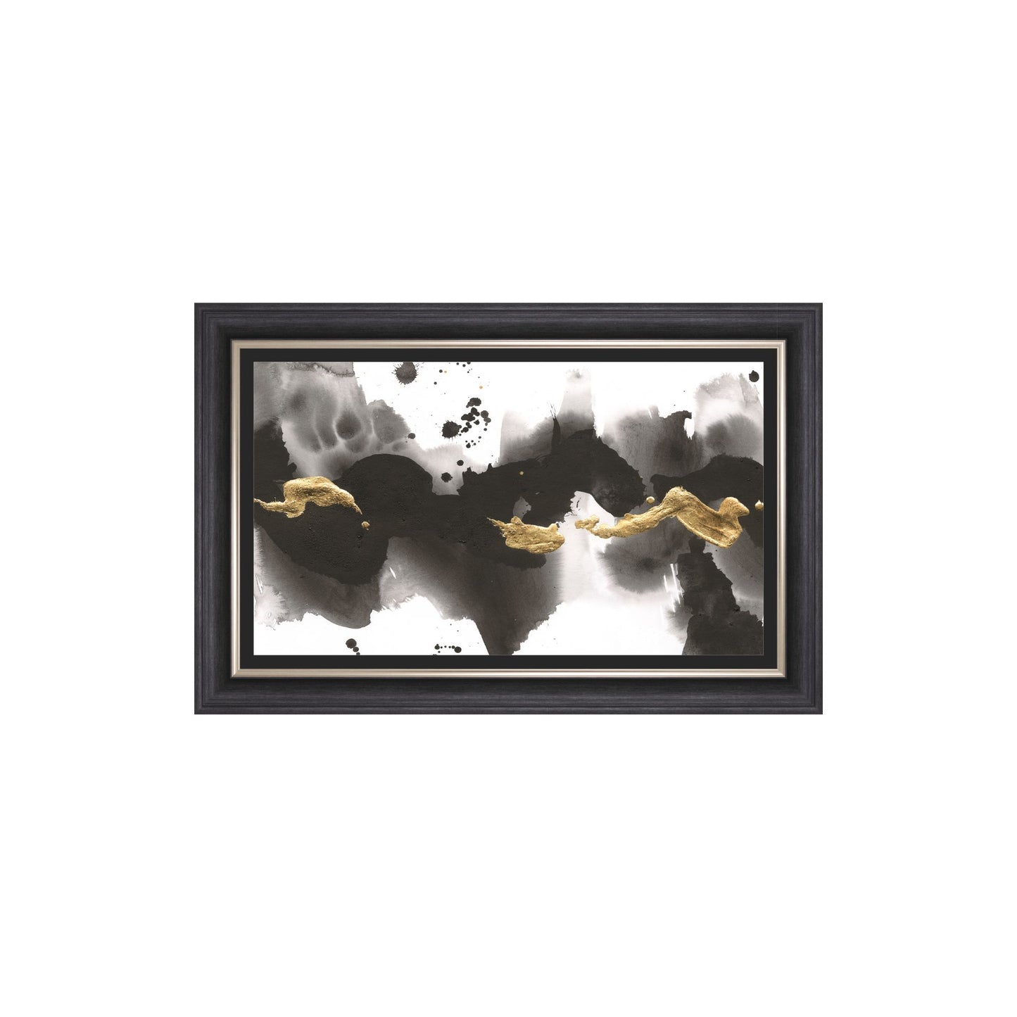 Black And Gold Ink Framed Wall Art