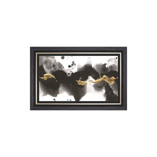 Black And Gold Ink Framed Wall Art