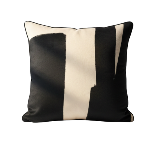 Abstract Gentle Geometry Velvet Cushion - 60 x 60