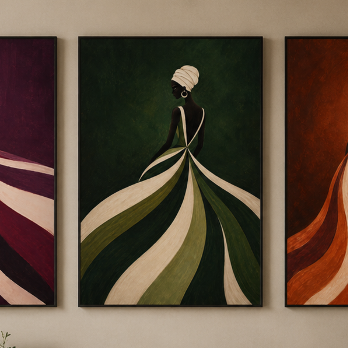 Verdant Muse Velvet Canvas