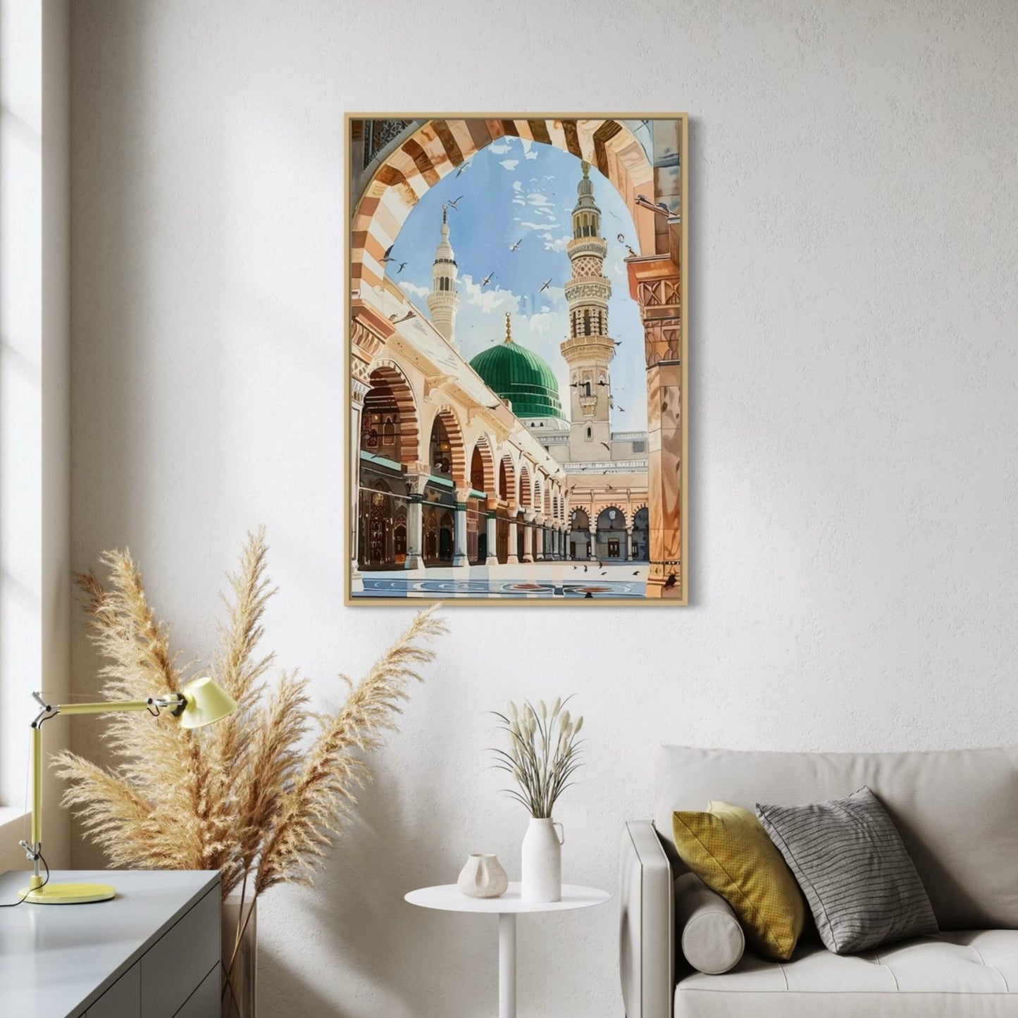 The Prophet’s Mosque Velvet Canvas