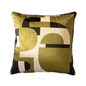 Abstract Matcha Haze Velvet Cushion - 60 x 60