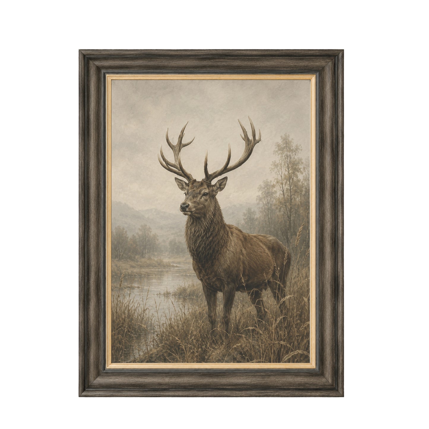 Moorland Stag Framed Wall Art