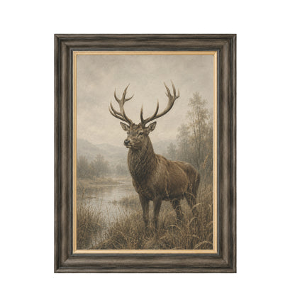 Moorland Stag Framed Wall Art
