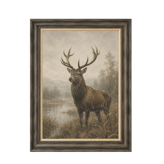 Moorland Stag Framed Wall Art