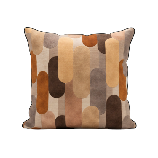 Abstract Retro Dream Velvet Cushion - 60 x 60