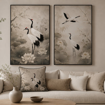 Lotus Garden 2 Velvet Canvas