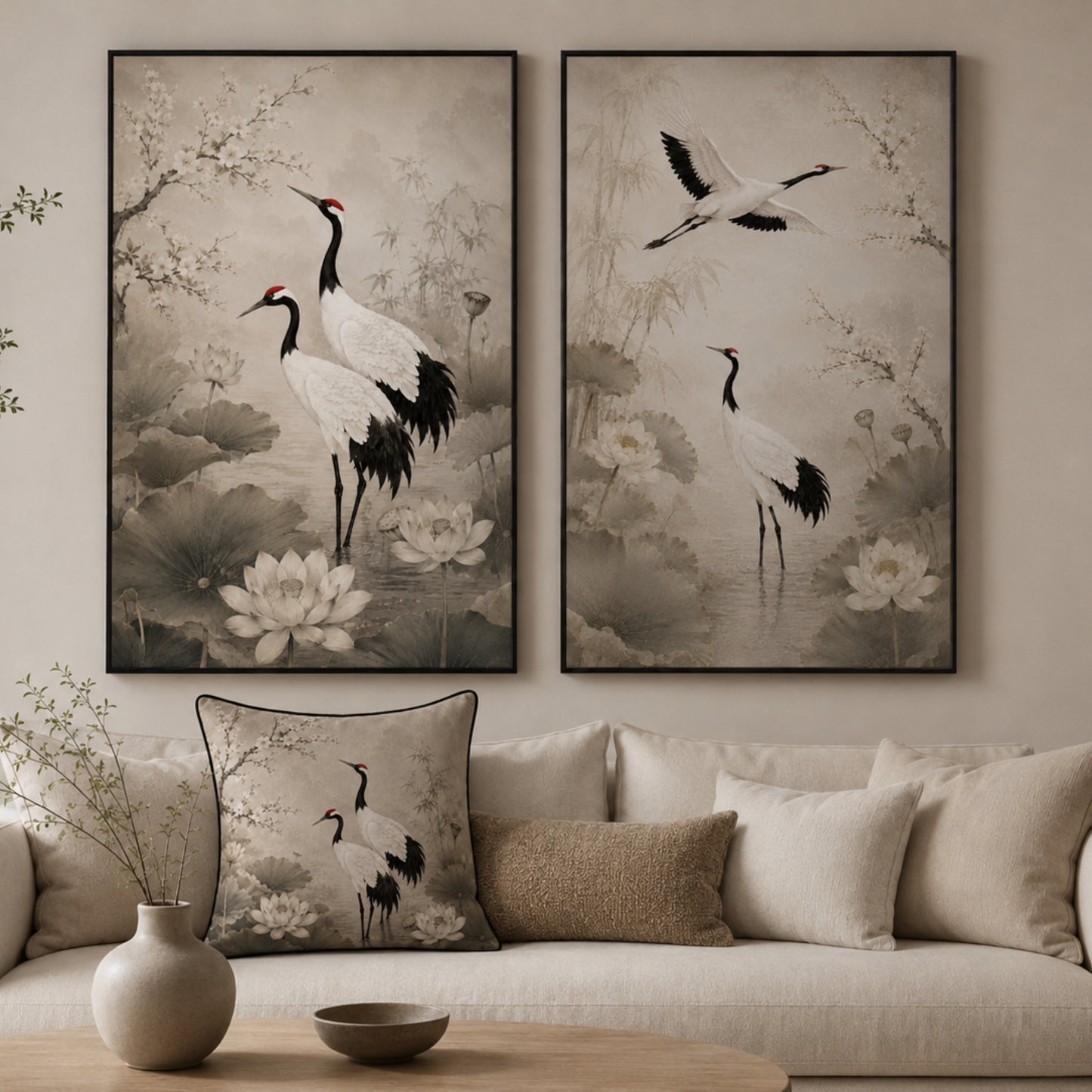 Lotus Garden 1 Velvet Canvas