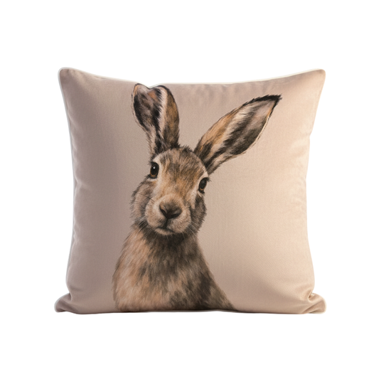 Curious Hare Velvet Cushion - 60 x 60
