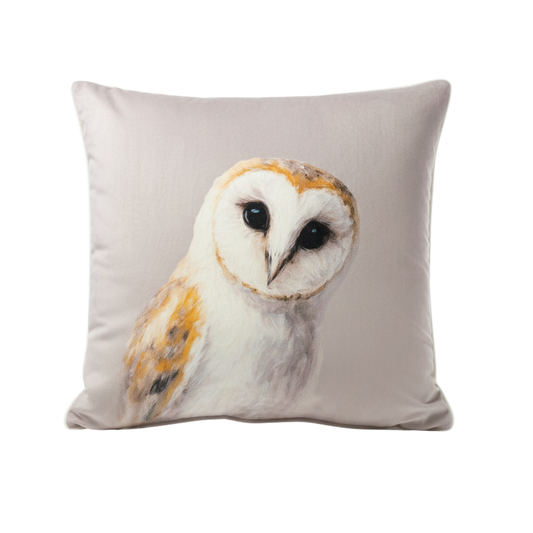 Curious Owl Velvet Cushion - 60 x 60