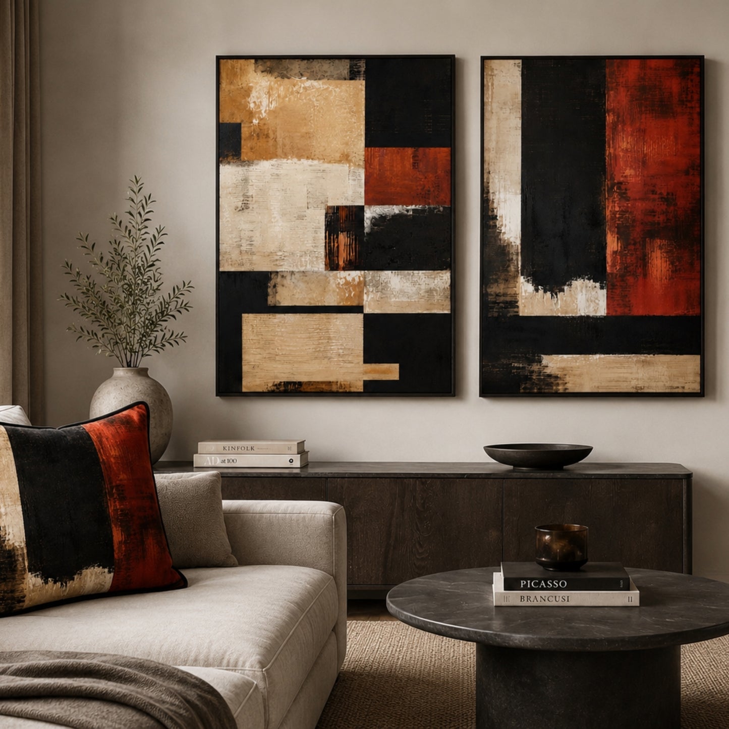 Rust And Stone 2 Velvet Canvas