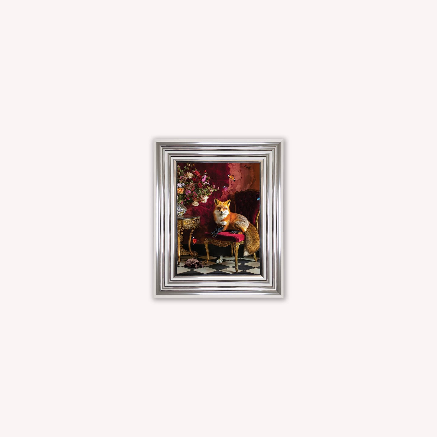 Curiosity Fox at the Stately Home Framed Wall Art