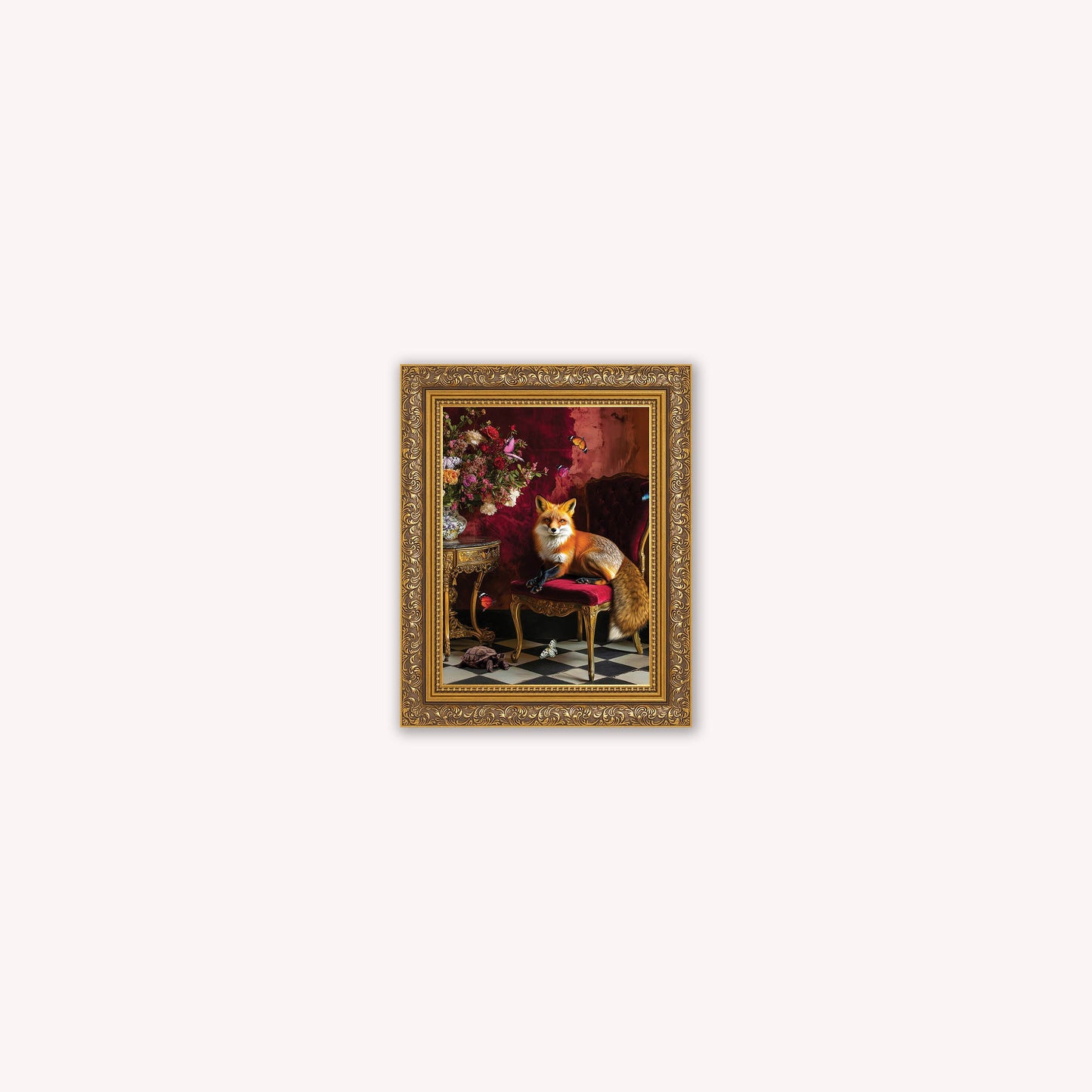 Curiosity Fox at the Stately Home Framed Wall Art