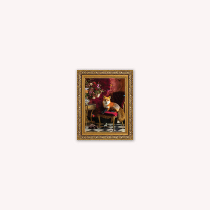 Curiosity Fox at the Stately Home Framed Wall Art