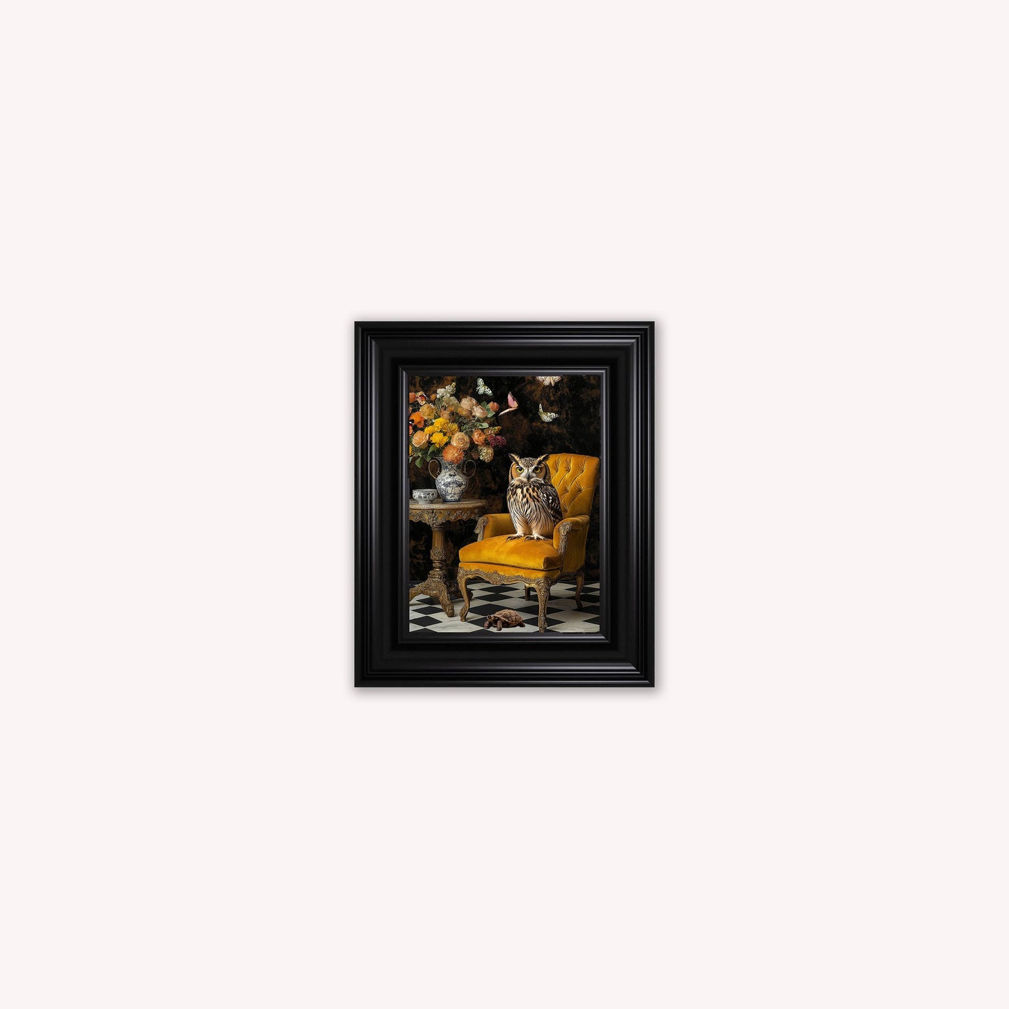 Curiosity Owl at the Stately Home Framed Wall Art