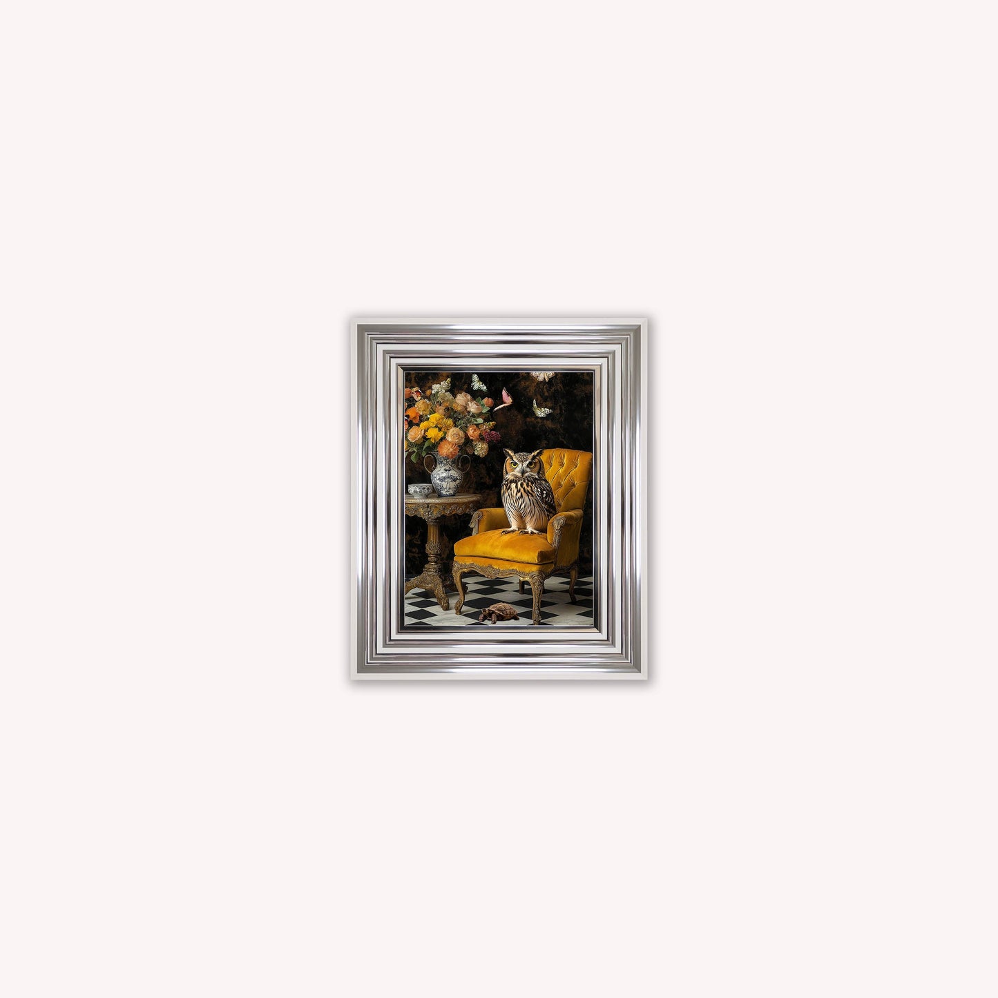 Curiosity Owl at the Stately Home Framed Wall Art