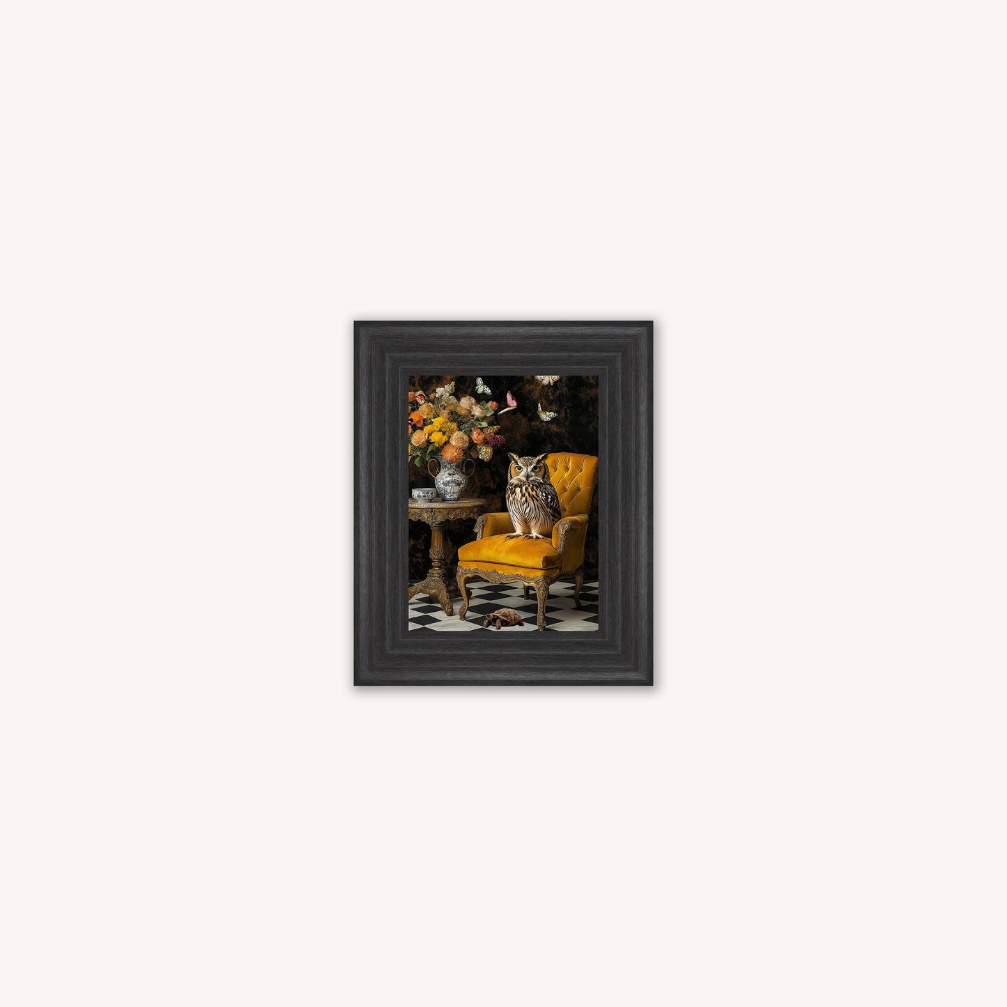 Curiosity Owl at the Stately Home Framed Wall Art