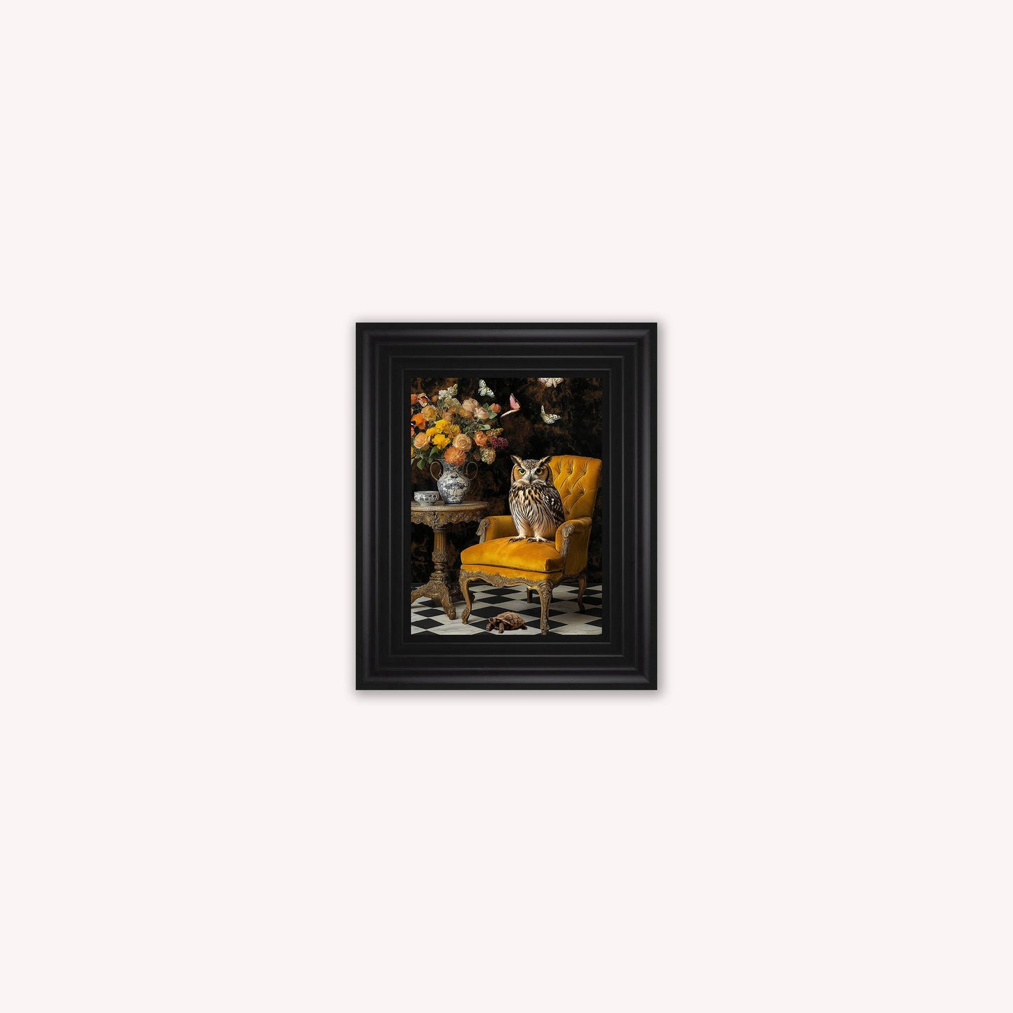 Curiosity Owl at the Stately Home Framed Wall Art