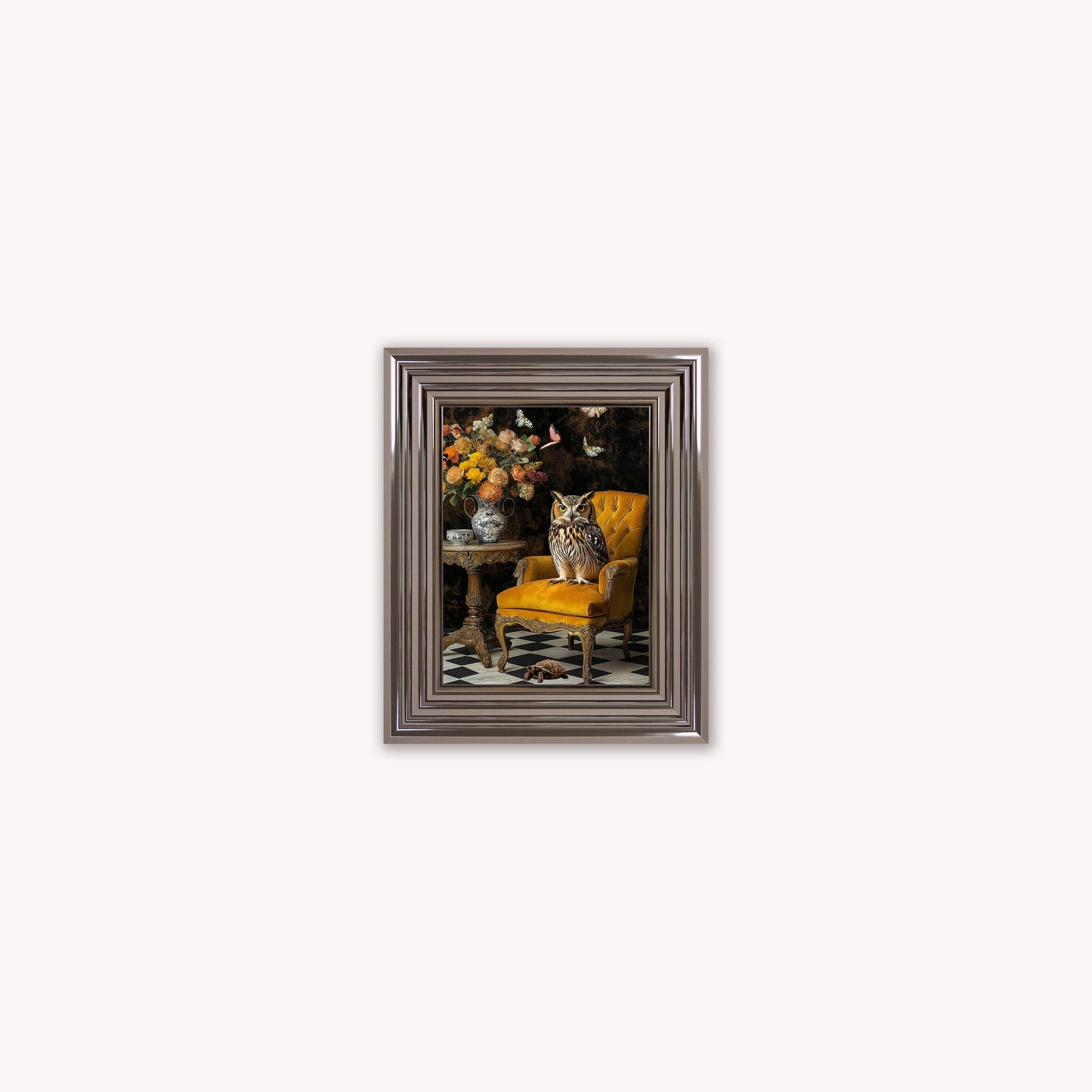 Curiosity Owl at the Stately Home Framed Wall Art