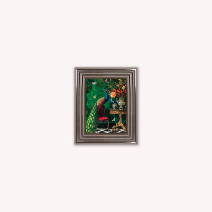 Curiosity Peacock at the Stately Home Framed Wall Art