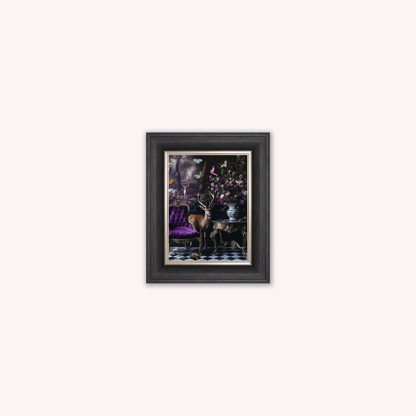 Curiosity Stag at the Stately Home Framed Wall Art