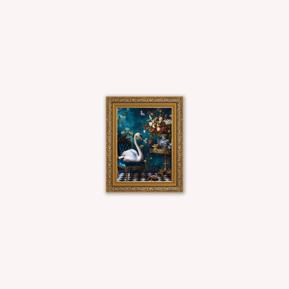 Curiosity Swan at the Stately Home Framed Wall Art